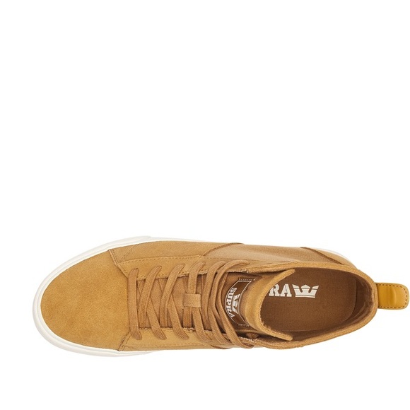 Supra Stacks Mens Mid high top sneakers shoes tan / bone 6.5 - Picture 4 of 6